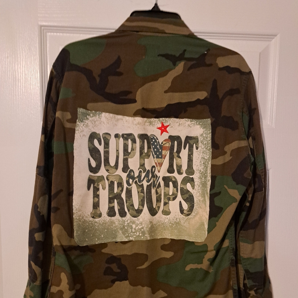 MILITARY Camouflage Jacket Support Our Troops